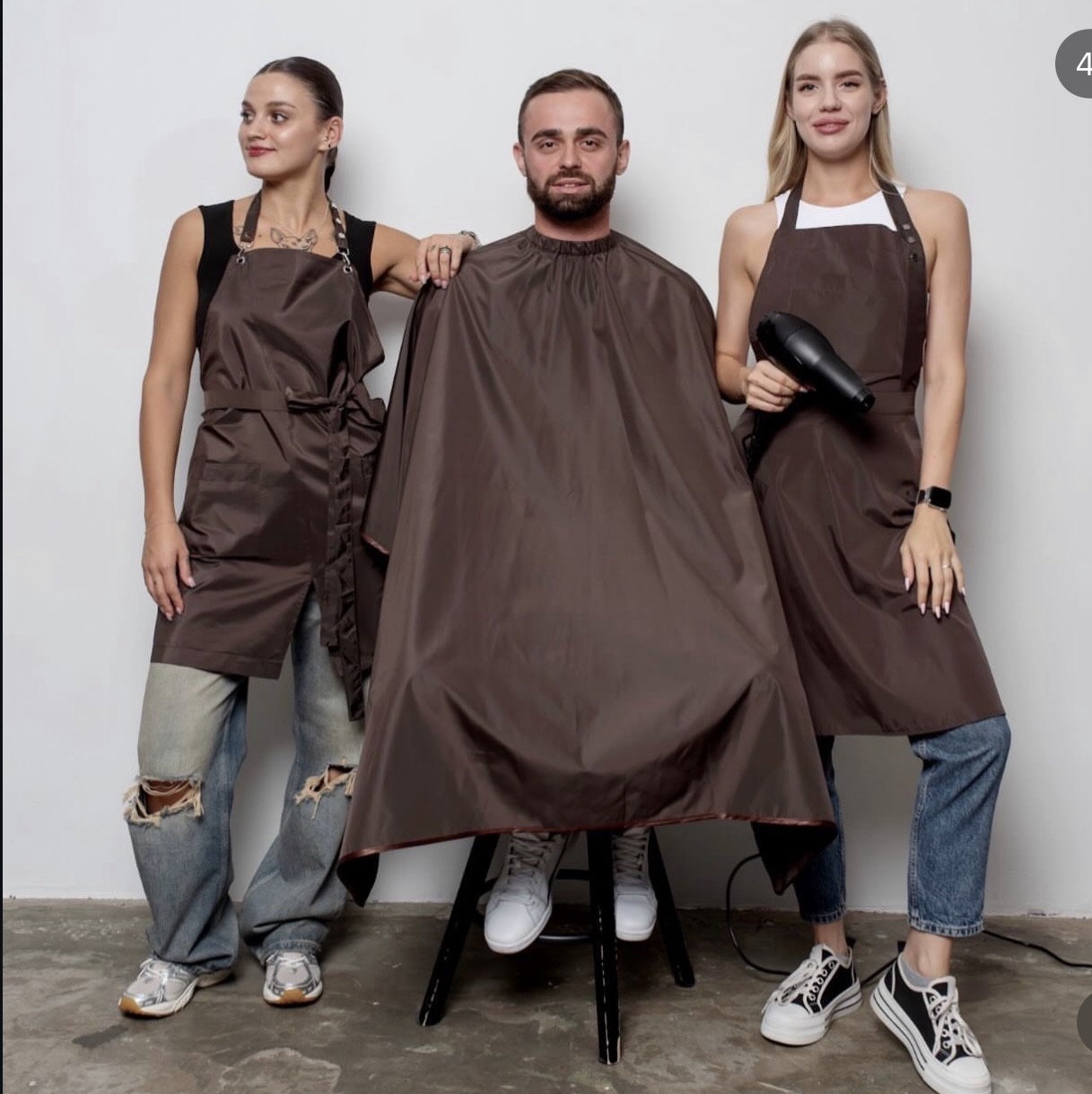 MBL Wear team in brown professional workwear