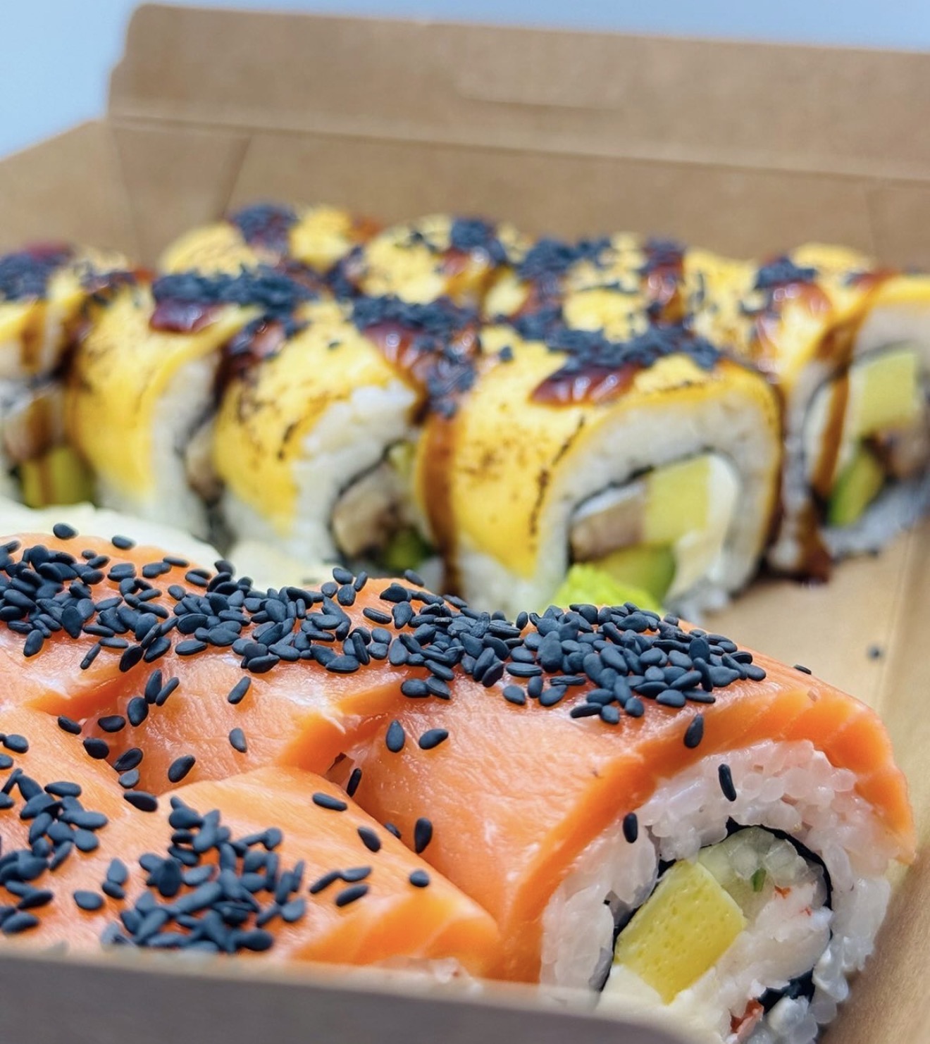 Sushi rolls close-up